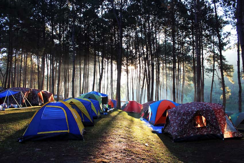 Удобная площадка для палаток