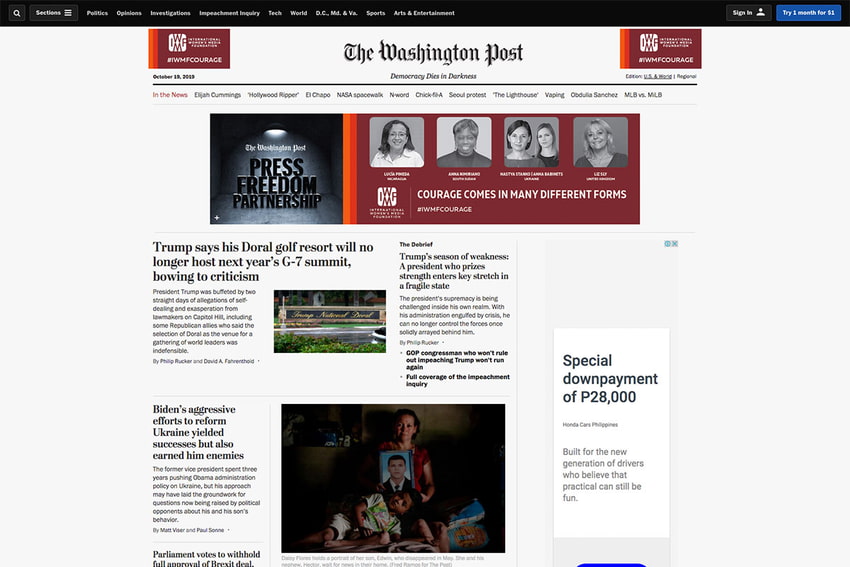 Сайт Washington Post